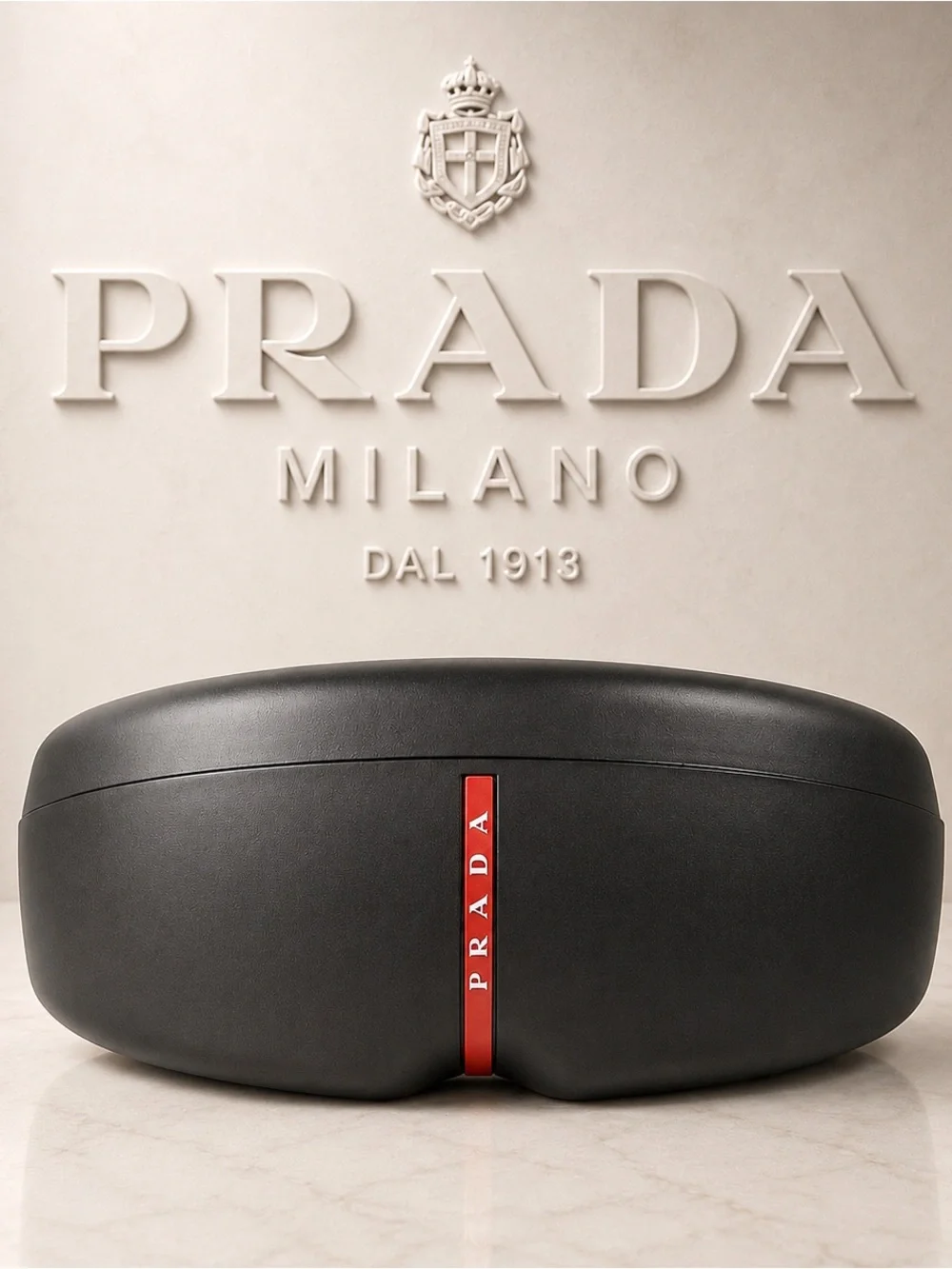 PRADA Sport Sunglasses Case – Hard Shell Black & Red